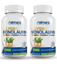 Palmara Health L-Lysine + Μονολαουρίνη 600mg 1:1 Ratio (2)