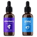NutraChamps Black Elderberry Syrup and Organic Zinc Liquid Drops Bundle