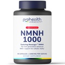 ProHealth Longevity Essentials NMNH 1000 (1,000mg per Serving, 60 Capsules) - Featuring Nexergy+™ NMNH 1000mg Supplement, NAD Precursor, Dietary Supplement, Cellular Health, Metabolism Support