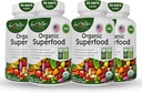 Βιολογικά Superfood Greens Fruits and Veggies Complex - Καλύτερο συμπλήρωμα διατροφής με 14 Πράσινα και 14 Φρούτα & Λαχανικά με Αλφάλφα & Αντιοξειδωτικά Βιολογικά Συστατικά Μη ΓΤΟ 240 Κάψουλες