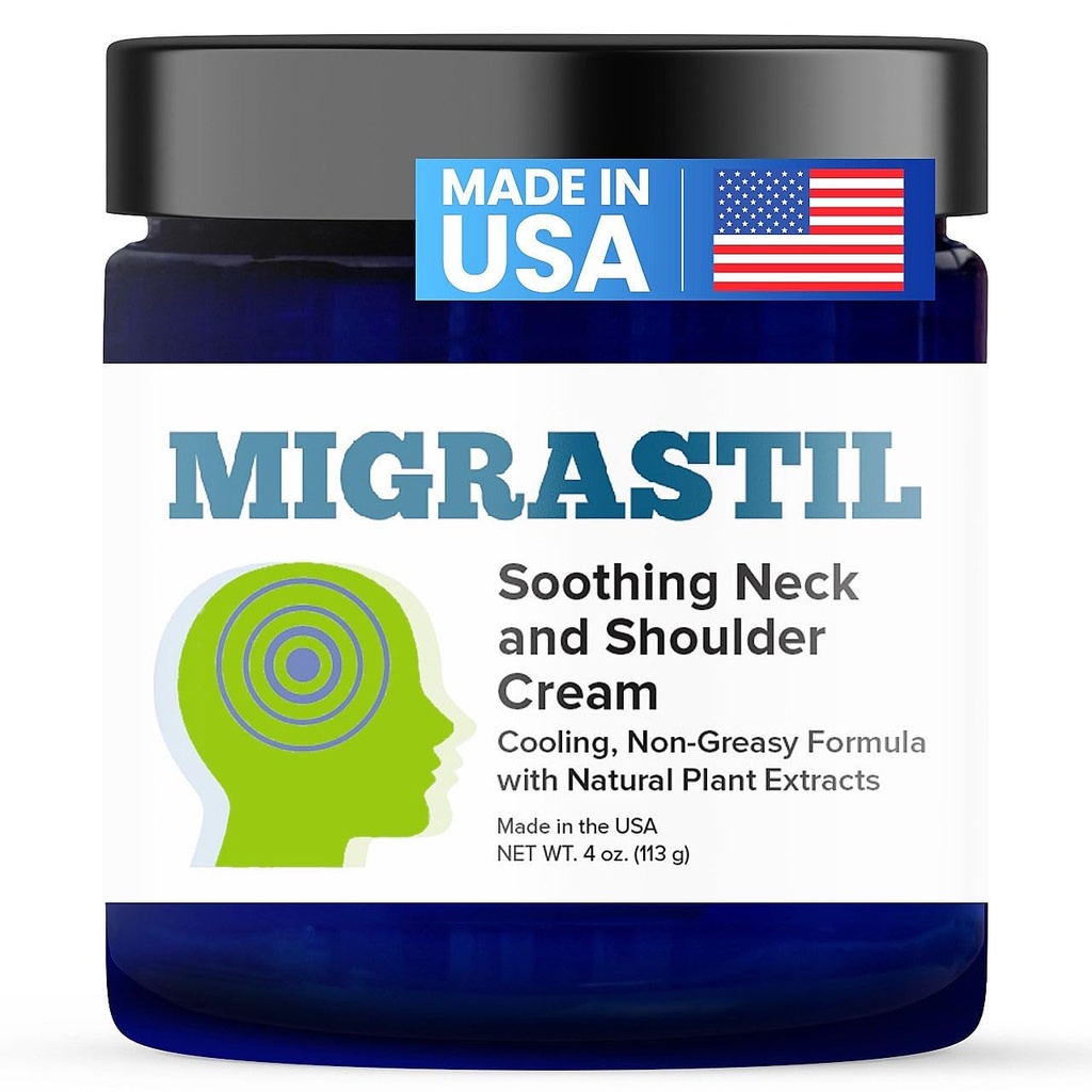 Basic Vigor Migrastil Καταπραϋντική κρέμα αυχένα & ώμου - Fast-Active & Ισχυρό - Μη-Γκρίζα Κρέμα Τοπικών (4 oz.) Κατασκευασμένο στις ΗΠΑ