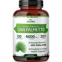 Zazzee Extra Strength Saw Palmetto 20:1 Extract, 6000 mg Δύναμη, 40% Λιπαρά Οξέα, 120 κάψουλες Vegan, 4 μήνες προσφοράς, συμπυκνωμένο και τυποποιημένο εκχύλισμα 20X, μη-GMO, όλα φυσικά, Κατασκευασμένο στις ΗΠΑ