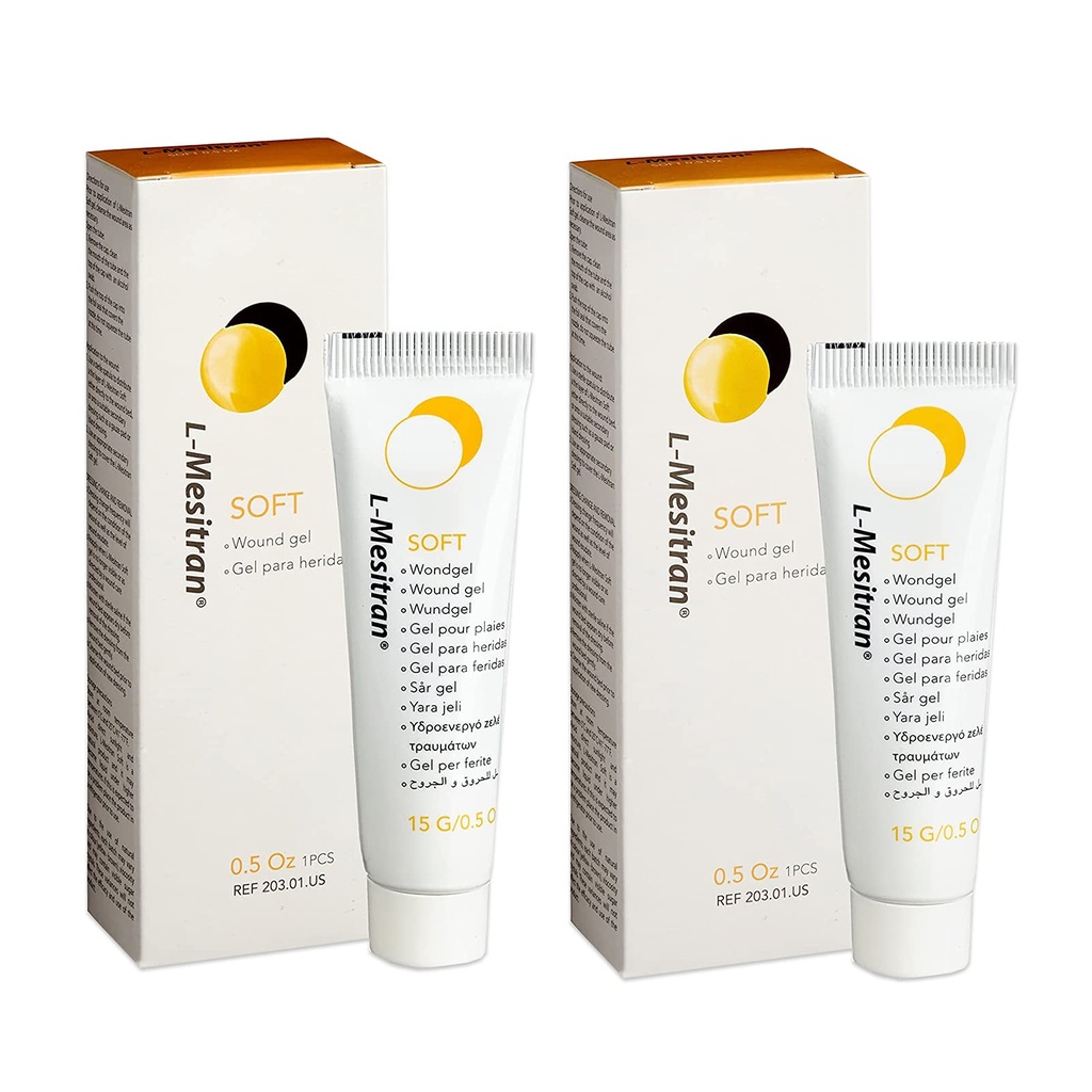 Medical Grade Honey Wound Gel Healing Ointment for Scars Abrasions Burn Hypoallergenic & Soothing Properties for Acute and Superficial Wounds for Elderly & Adults (2 Tubes of 0.5oz)