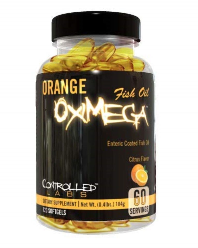 Ελέγχονται LABS συμπλήρωμα Orange Oximega ιχθυέλαιο 120 Softgels, EPA και DHA, 2000mg Ωμέγα- 3 λιπαρά οξέα, Εσπεριδοειδή-Flavor, Burpless Softgels
