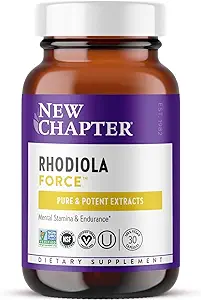 Νέο Κεφάλαιο Rhodiola Force 300mg με Poent Vegan Rhodiola για Ψυχική Εστίαση & Σταμίνα, Αντοχή + Υποστήριξη Mood + Προσαρμοσμένο Στρες + Μη ΓΤΟ Συστατικά - 30 Μέτρα