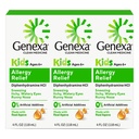 Genexa Kids Allergy Medicine Made Clean, Agave Flavor, 4 fl oz, 3 Pack | Diphenhydramine HCI Antihistamine, Dye Free, 0% Artificial Additives, Ages 6+, Runny Nose, Sneezing, Vegan & Non-GMO