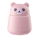 Bear Pill Crusher Vitamins, Tablets Crusher and Grinder BPA-Free ABS, Easy to Grind & Clean, Leakproof Portable Crusher for Pets, Kids and Elders, Pink