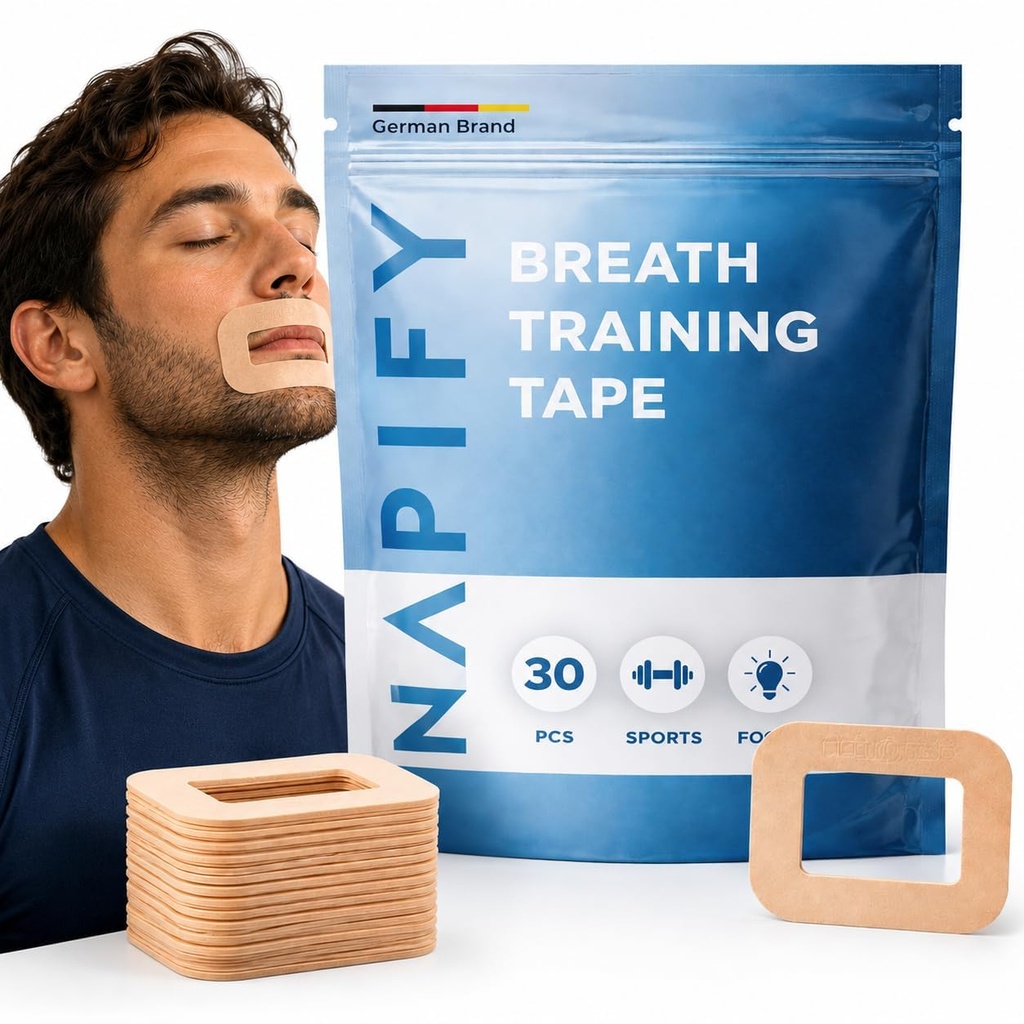 Breath Training Tape for Adults - Pack of 30 - Mouth Tape for Adults - Sleep Tape for Adults - Promotes Nasal Breathing