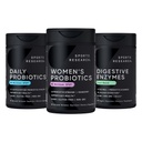 Sports Research All Vegan: Daily Probiotics with Prebiotics (60 Billion CFU), Digestive Enzymes with Probiotics & Ginger (Plant Based) & Γυναικεία Προβιοτικά με Prebiotics (65 Billion CFU)