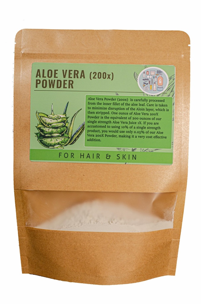 Aloe Vera Gel Powder 200x Cosmetic Grade 4 Ounces