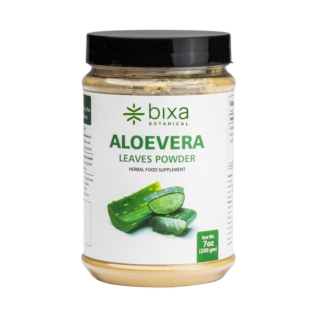 bixa BOTANICAL | Aloe Vera Leaf Powder | Aloe barbadensis | 200 Grams / 7 OZ