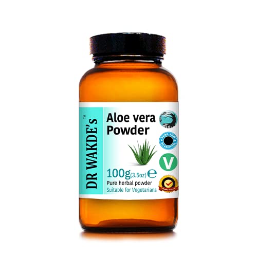 DR WAKDE's Aloe Vera Leaf Powder - 100g (3.5oz) | Pure, Raw & Dried Powder | Ayurvedic Herb | Vegan | Nothing Added, Nothing Removed | Same Day Dispatch (100g)