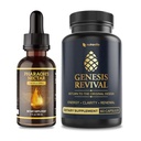 Pineal Gland Supplement Bundle, 24K Ormus Gold Drops & Botanical Capsules | Third Eye Awakening, Anti-Aging, Spiritual Activation & Deep Cellular Renewal, Pharaoh's Nectar + Genesis Revival