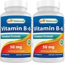 Best Naturals Βιταμίνη Β6 50 mg 250 δισκία (250 Count (Pack of 2))
