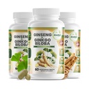 GreeNatr Ginko Biloba & Panax Ginseng συμπλήρωμα - Κόκκινο Ginseng Brain συμπλήρωμα για τη μνήμη και την εστίαση - Ginkgo Biloba συμπληρώματα για καλή όραση, ανοσοποιητικό σύστημα και βελτιωμένη ροή αίματος - 3 μπουκάλια