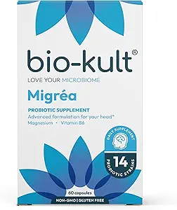 Bio-Kult Migréa | Magnesium, Vitamin B6 & Probiotics | Gut & Head Support | Advanced Multi-Strain Formula | 60 Capsules
