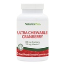 NaturesPlus Ultra Chewable Cranberry - 90 Ταμπλέτες με μούρα Αγάπης - Προάγει την Ουρολοίμωξη - Μη ΓΤΟ, Χωρίς Γλουτένη - 45 Υπηρεσίες