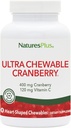 NaturesPlus Ultra Chewable Cranberry - 90 Ταμπλέτες με μούρα Αγάπης - Προάγει την Ουρολοίμωξη - Μη ΓΤΟ, Χωρίς Γλουτένη - 45 Υπηρεσίες