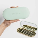 Dosey 7 Day Pill Compact Travel Pill Organizer - Pill Case με 7 Pill Διαμερίσματα για την Ιατρική Αποθήκευση & Προστασία – Κομψό & Κομψό Medication Organizer με Καθρέφτη, Φασκόμηλο