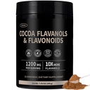 High Flavanol Cocoa Powder – 10X More Flavanols | 1200mg Cocoa Flavanols & Flavonoids – Heart Health, Nitric Oxide, Boost Energy & Endurance, 30 Servings