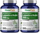 NusaPure Luteolin Complex with Rutin 200 mg | 100 Capsules | Vegetarian, Non-GMO & Vegan Flavonoid Formula (Pack of 2)