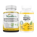 Vegan Vitality Immunity Booster Bundle 6 Μήνες - Vegan Multivitamins και Vegan Omega 3 Algae Oil. Υψηλής αντοχής Plant Based Formula for Immunity, Energy Συνολική Υγεία για Vegans και χορτοφάγους
