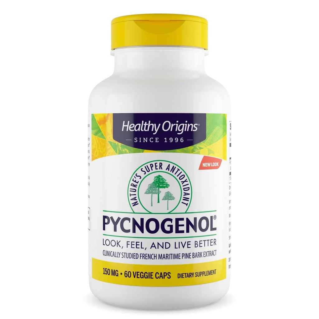 Healthy Origins Pycnogenol Pine Bark 150 mg, 60 Veggie Caps