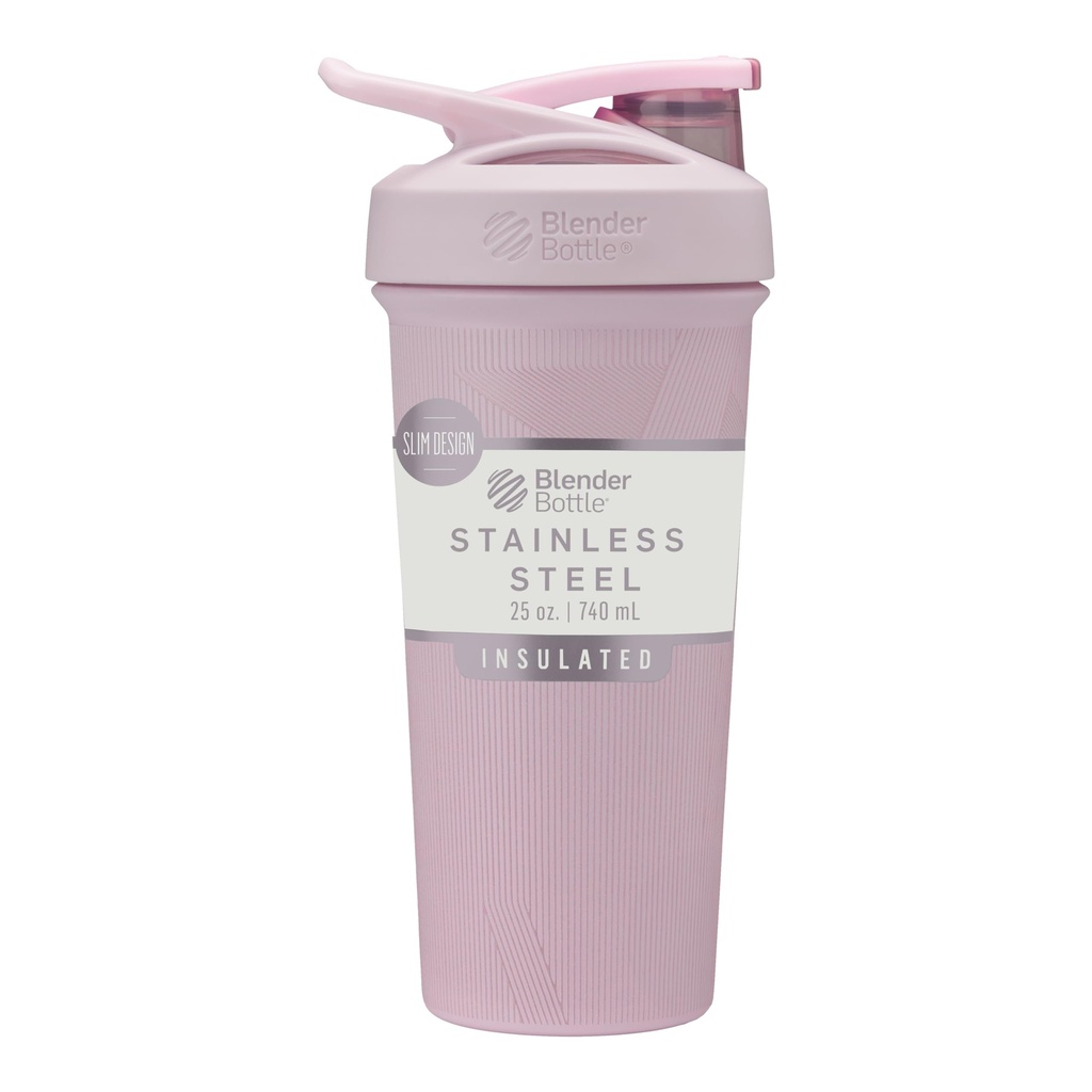 BlenderBottle Sport Sleek Stainless Steel Shaker Bottle 25 oz Stripes