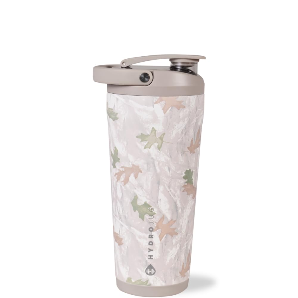 HydroJug Insulated Protein Shaker Bottle 24 oz, Silent Mixing, Camo