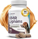 K9 Select HMR Lignans for Dogs - Ενισχυτής για τη Συνολική Ευεξία, Ανοσολογική Υποστήριξη για τους Σκύλους - Norway Spruce Extract Holistic Dog Health - Digestion, & Coat Care - Φυστικοβούτυρο, 20mg, 90 Tablets