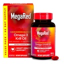 MegaRed Antarctic Krill Oil 500mg Omega 3 συμπλήρωμα λιπαρών οξέων, επιπλέον δύναμη EPA & DHA Softgels πετρελαίου κριλ (90cnt Box), Ασταξανθίνη, συμπλήρωμα υγείας καρδιάς με καμία επίγευση ιχθυέλαιου