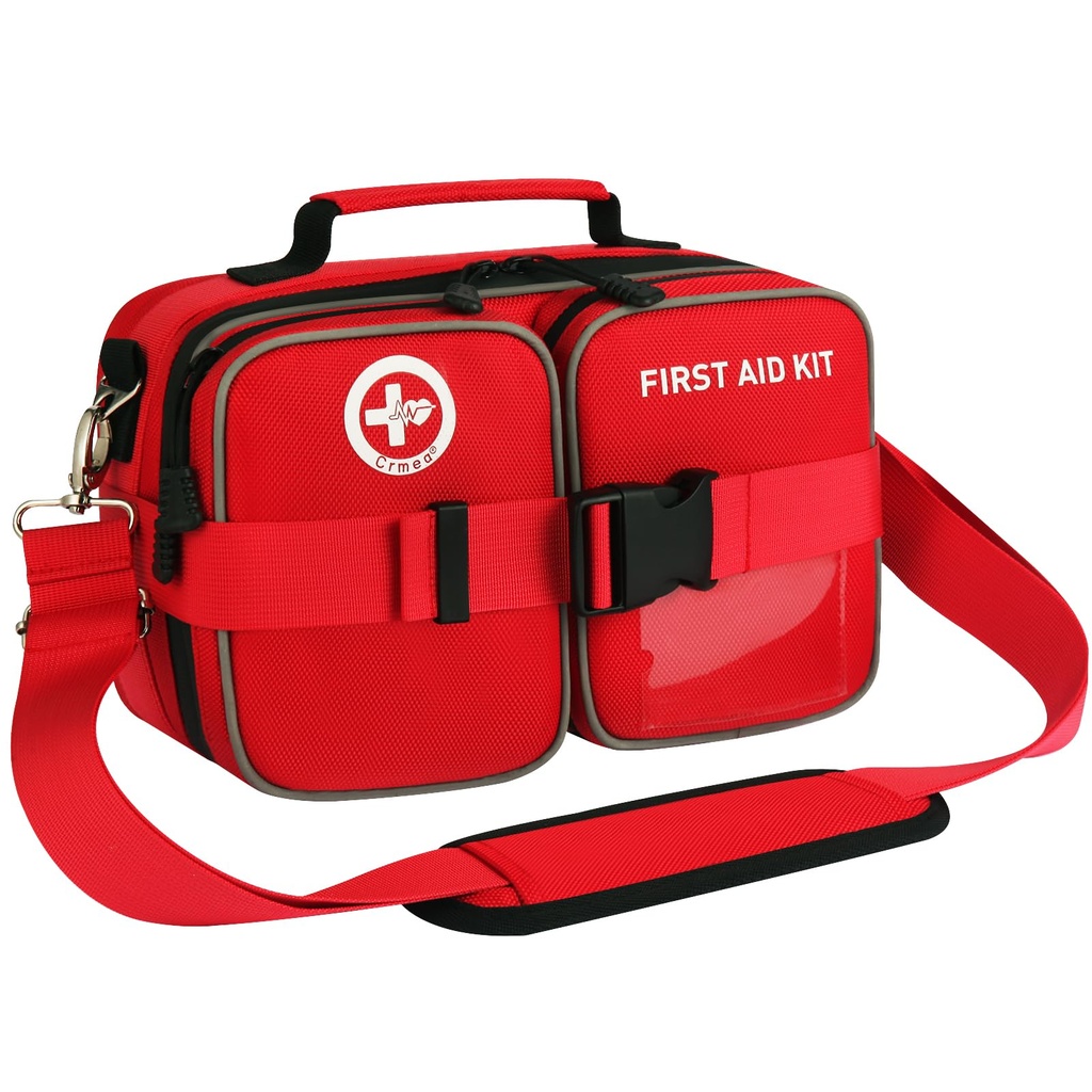 516 Piece First Aid Kit for Car, Travel & Home, FSA Eligible HSA Items - Large Professional Waterproof Compact Labeled Emergency Kit with Molle Shoulder Strap for Camping, Hiking & Survival