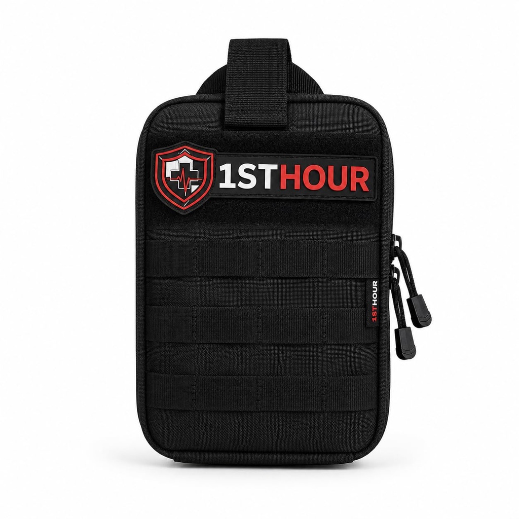 1STHOUR Trauma First Aid Kit, 82 Piece Emergency Medical Kit | Tourniquet, Israeli Bandage, Chest Seal, Bleeding Control Supplies, For Car, Truck, Home, Camping & Outdoor Emergencies