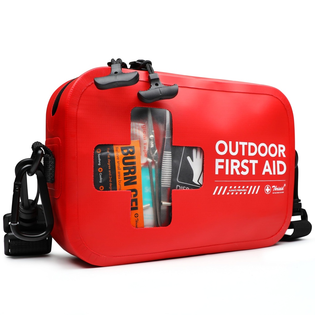 152 PCS Waterproof First Aid Kit, Small Medical Outdoor Boat Safety Dry Bag