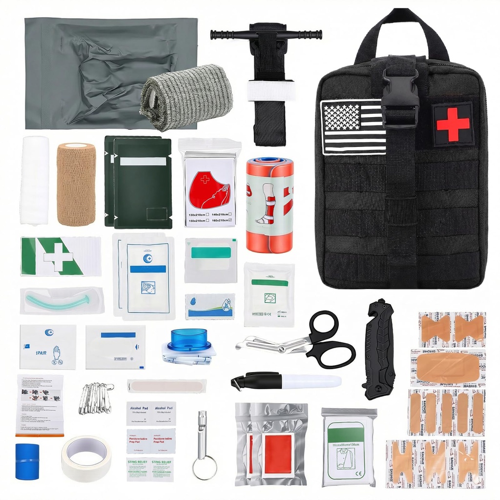 Trauma Kit, Survival Emergency Medical Kit with Israeli Bandage
