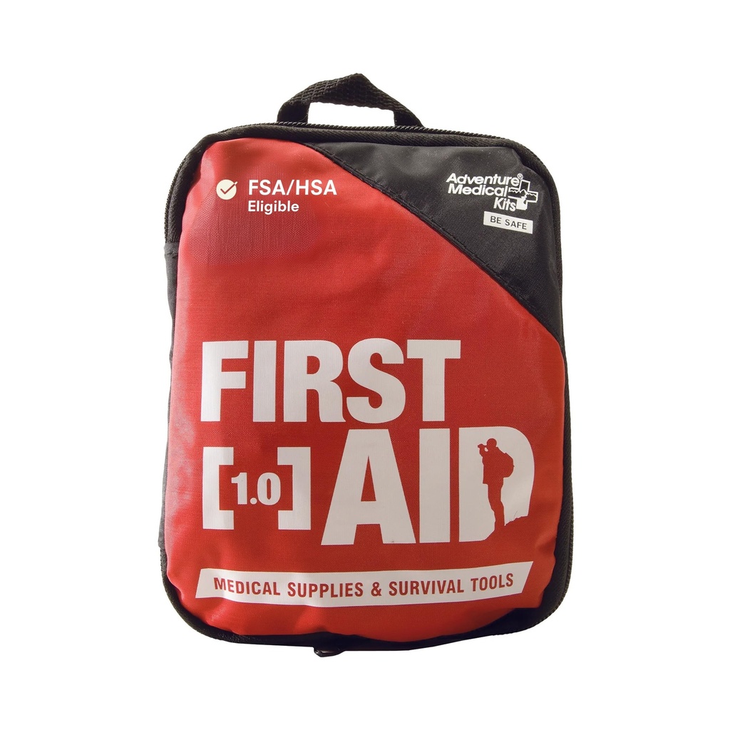 Adventure Medical Kits Adventure First Aid Kit 1.0 | Includes Wide Elastic Bandage for Fractures & Sprains, Plus Medications for Pain, Inflammation & Common Allergies