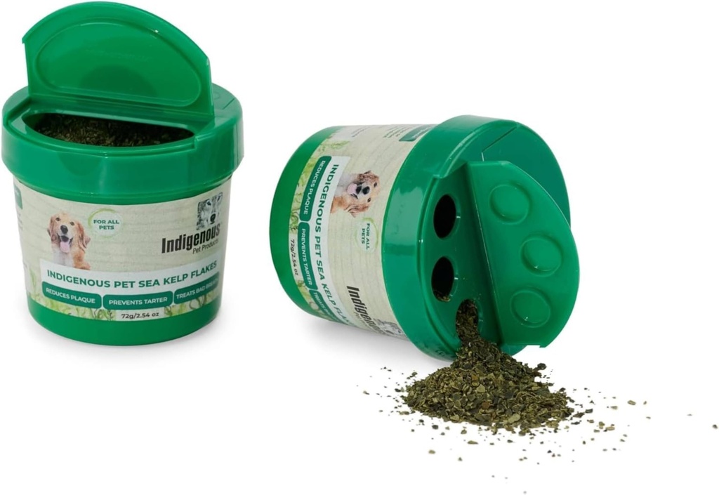 Pet Organic Sea Kelp Flakes for Dogs - 2.54 Ounce | Natural Dental Care & Fresh Breath Support | Reduces Plaque & Tartar | Boosts Immune, Digestive & Thyroid Health