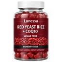 Lunessa Red Yeast Rice, with Red Yeast Rice 2400mg, CoQ10 200mg, Restores Body Vitality & Maintains Healthy Cholesterol Levels for Men & Women, Non-GMO, Vegan, Raspberry Flavor, 60 Gummies (1)