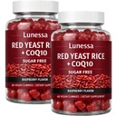Lunessa Red Yeast Rice, with Red Yeast Rice 2400mg, CoQ10 200mg, Restores Body Vitality & Maintains Healthy Cholesterol Levels for Men & Women, Non-GMO, Vegan, Raspberry Flavor, 60 Gummies (2)
