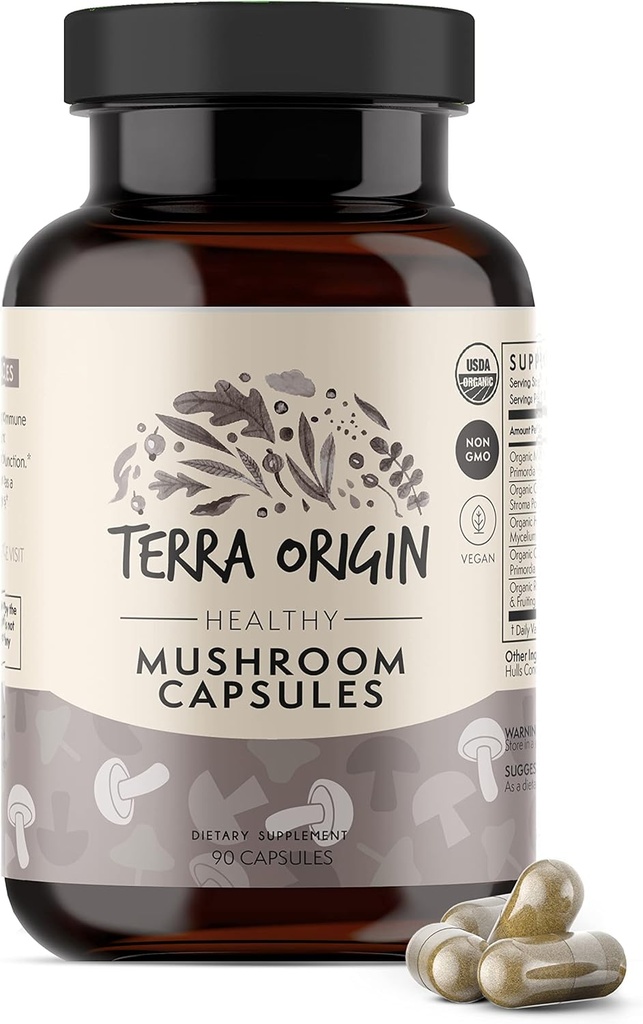 TERRA Origin Healthy Mushroom Complex Supplement 