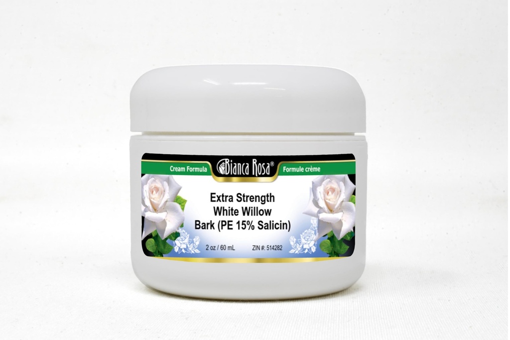 Extra Strength White Willow Bark (PE 15% Salicin) Cream (2 oz, ZIN: 514282) - 2 Pack
