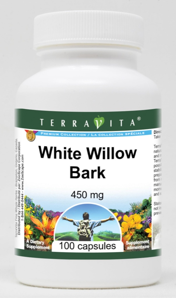 White Willow Bark - 450 mg (100 Capsules, ZIN: 512144)