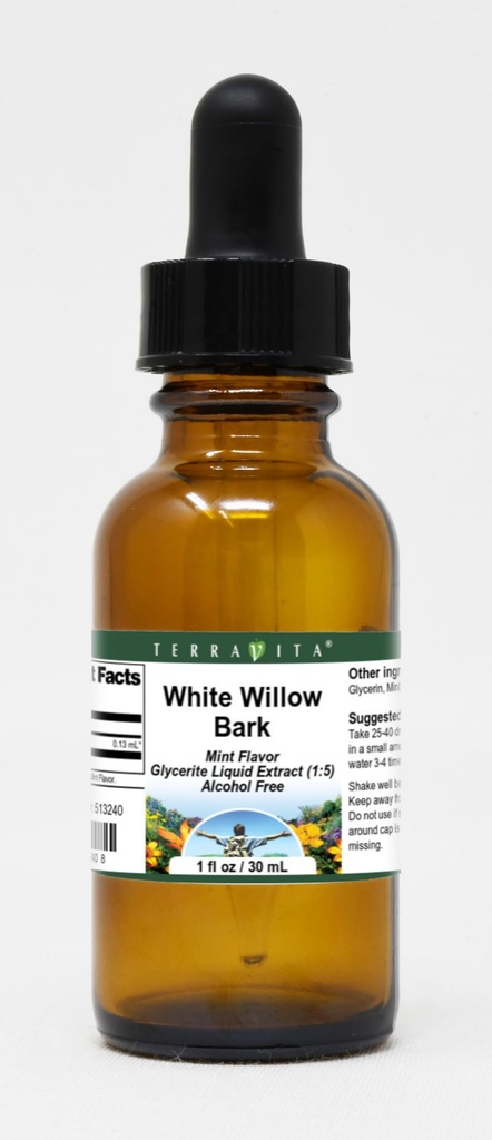 White Willow Bark Glycerite Liquid Extract (1:5) - Mint Flavored (1 oz, ZIN: 513240)