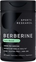 Sports Research Berberine - Herbal Ayurvedic Μεταβολική Υγεία Υποστήριξη - 500mg - 120 Κάψουλες - Vegan Πιστοποιημένο, χωρίς γλουτένη, μη ΓΤΟ