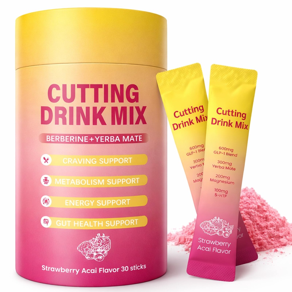 Alva Slim Cutting Mix Drink, Supports Healthy Digestion, Advanced Prebiotic, Fiber Supplement for Gut Health, Non-GMO, Gluten-Free, Vegan, Friendly, Energy & Gut Health, 30 Sticks