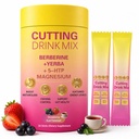 Cutting Drink Mix – Berberine Supports Healthy Digestion,Energy & Gut Health with Magnesium,Yerba Mate & 5-HTP,Vegan,Sugar-Free,Non-GMO,Strawberry Acai Flavored – 30 Sticks