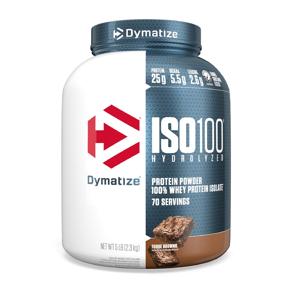 Δυναμώστε ISO100 Whey Protein Powder Isolate, Fudge Brownie, 25g πρωτεΐνης, 5 Λίρες, 5.5g BCAAs, λιγότερο από 120 Cal., Χωρίς γλουτένη, 1g λίπος, 1g ζάχαρη, 2g υδατάνθρακες (70 Σερβίρει)