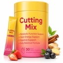 Kuranatural Cutting Drink Mix, Daily Wellness Blend with 5-HTP, Yerba Mate & Prebiotic Fiber, Supports Energy & Digestive Balance, Strawberry Açaí Flavor, 30 Stick Packs