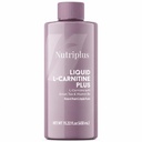 FARMASi Nutriplus Liquid L-Carnitine Plus Peach & Apple Flavor, 15.22 fl oz | Stevia Sweetened Fitness Lifestyle Supplement with Green Tea Extract & Vitamin B6, Daily Energy Support, Gluten free