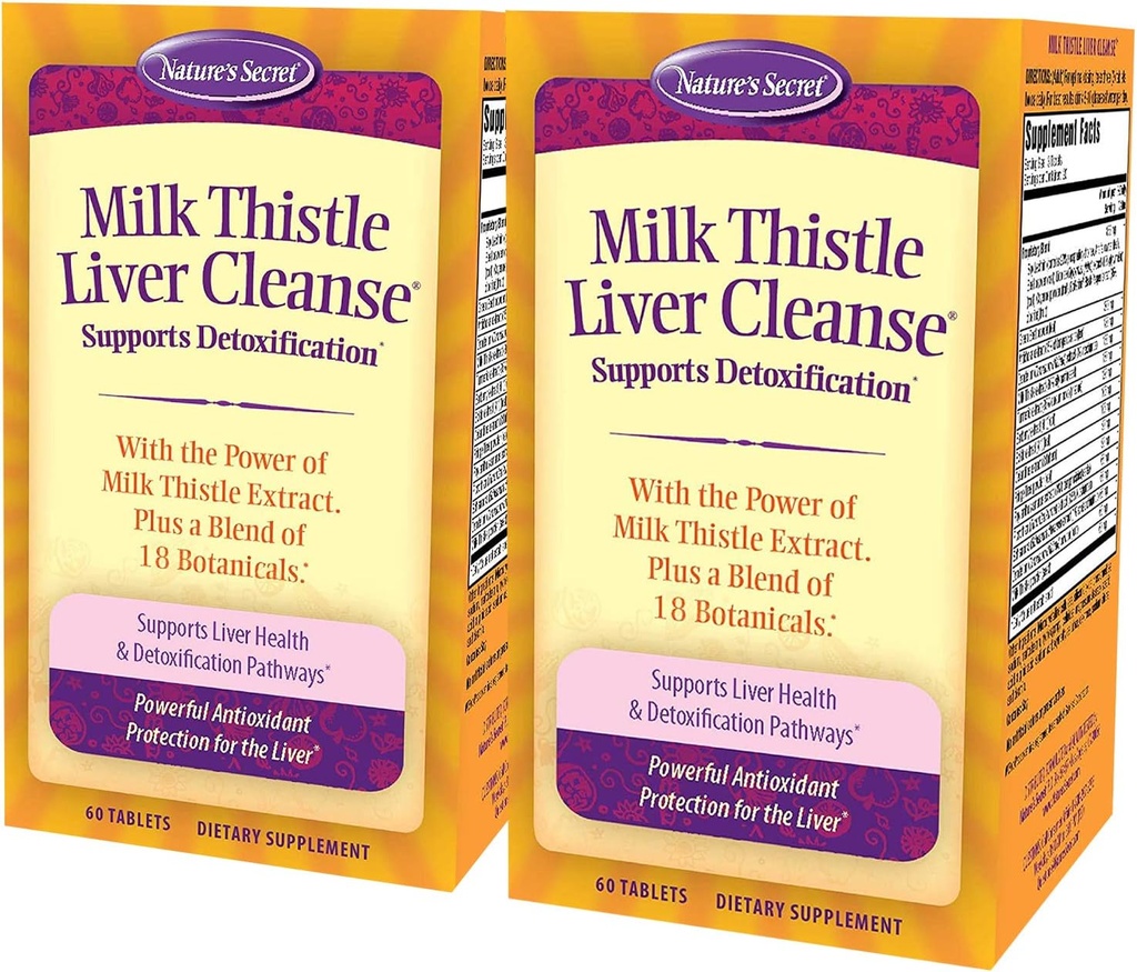 Nature's Secret Milk Thistle Liver Cleanse 60 Tablets (Pack of 2)